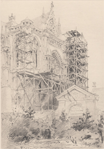 Rheims Cathedral under Repair